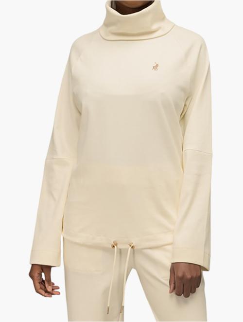 Polo Ecru Skylar Long Sleeve Track Top