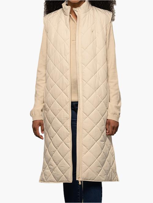 Polo Ecru Brooke Short Sleeve Quilted Coat