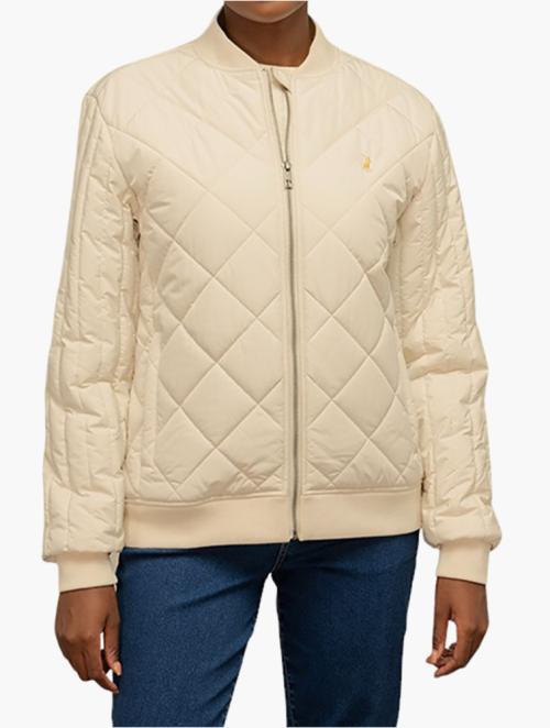 Polo Ecru Hannah Long Sleeve Quilted Puffer Jacket