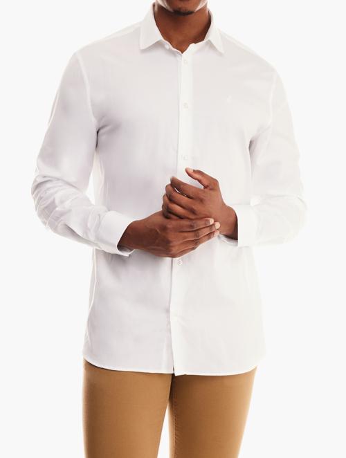 Polo White Premium Long Sleeve Plain Shirt