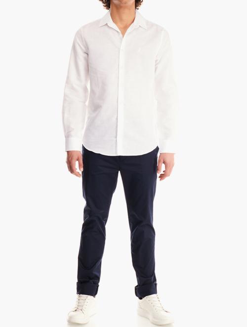Polo White Linen Long Sleeve Shirt