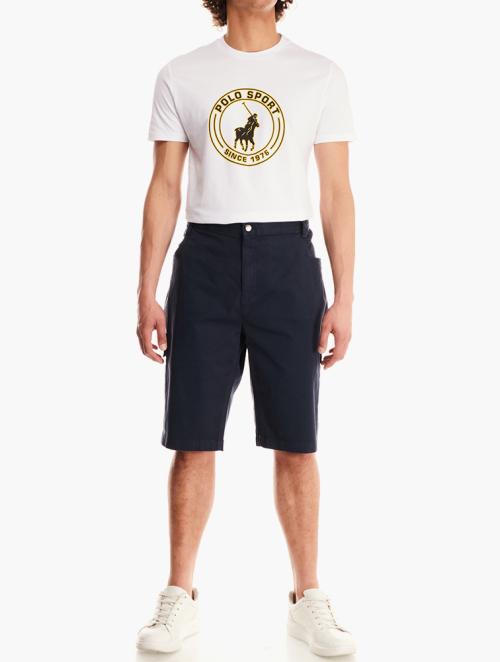 Polo Navy Printed Cargo Shorts