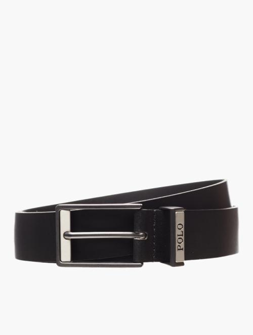 Polo Black Formal Mid-Shine Leather Belt