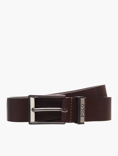 Polo Brown Formal Mid-Shine Leather Belt