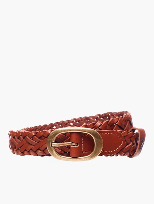 Polo Brown Braided Buckle Belt