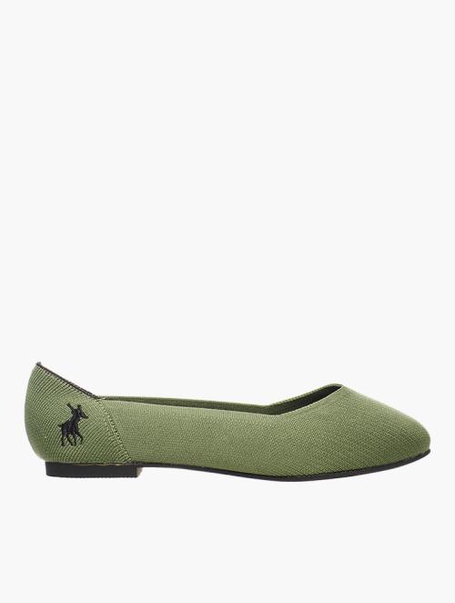 Polo Olive Knitted Pumps