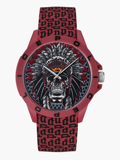 Police Red Sketch New Horizon Watch