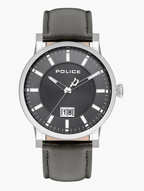 Police Black Leather Collin Watch