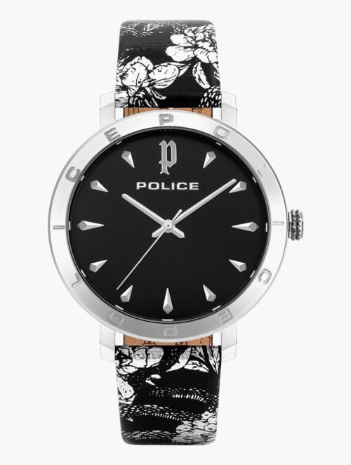 Police Black & White Ponta Leather Streap