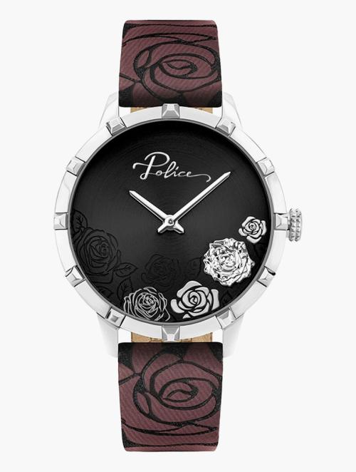 Police Brown & Black Leather Marietas Watch