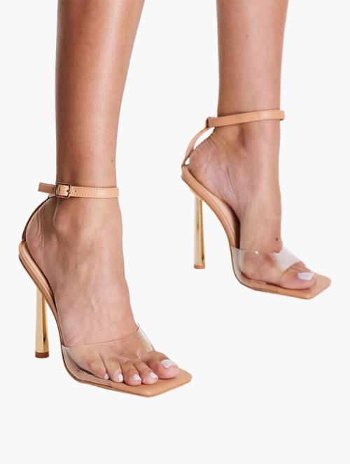 Public Desire Beige Monroe Heel Sandals