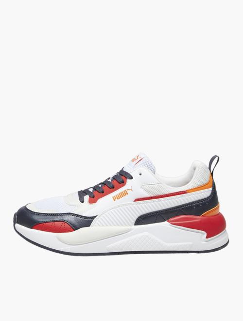 PUMA White & Red X-Ray 2 Square Sneakers