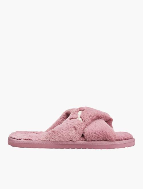 PUMA Pale Grape & White Puma Fluff X Strap Slippers