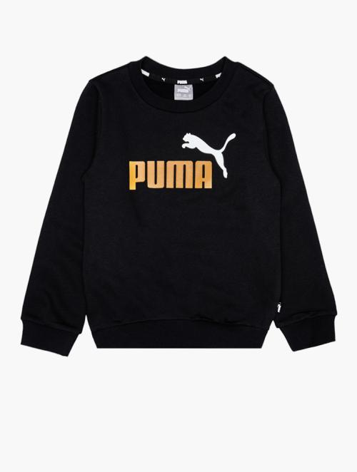 PUMA Black Big Logo Fleece Sweater