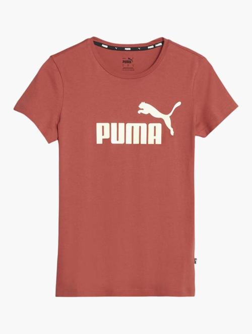 PUMA Astro Red Essentials+ Metallic Logo Tee