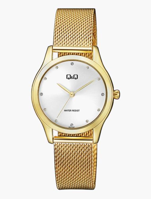 Q&Q Gold Steel Fashion Steel Watch