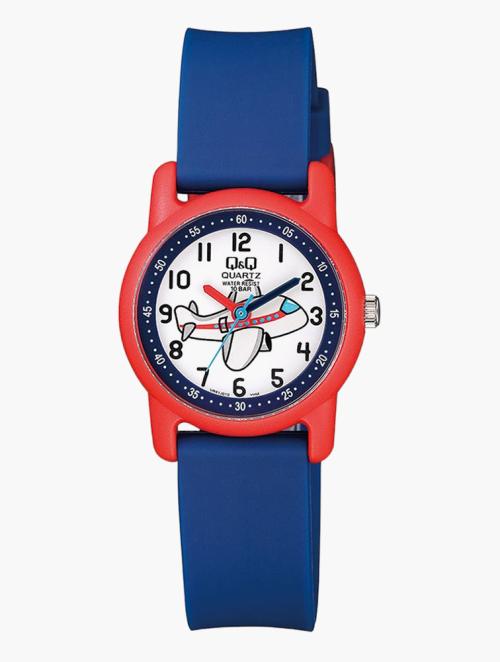 Q&Q Navy & Multi-Colour Resin Strap Watch