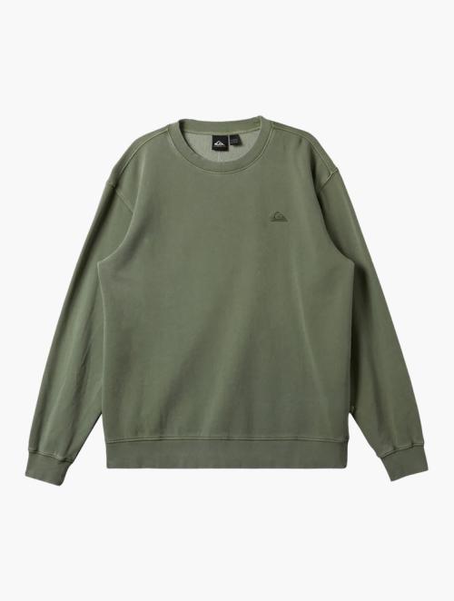 Quiksilver Green Long Sleeve Crew Neck