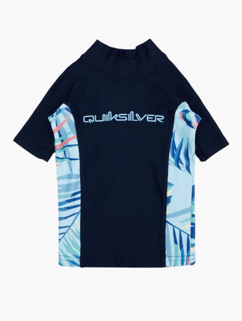 Quiksilver Navy Blazer Oceanmade Mix Short Sleeve Rash Vest