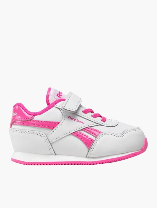 Reebok White & Atomic Pink Royal Classic Jogger 3 Shoes
