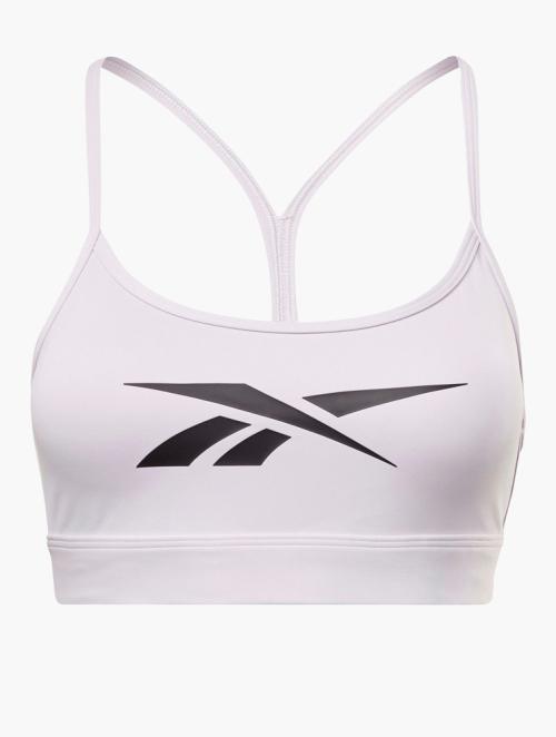 Reebok Black & White Lux Skinny Strap Sports Bra