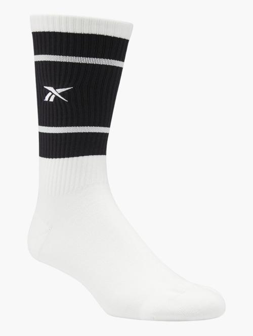 Reebok White & Black Classic Basketball Socks