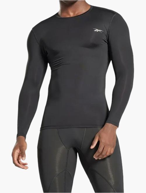 Reebok Night Black Workout Ready Compression Long Sleeve T-Shirt