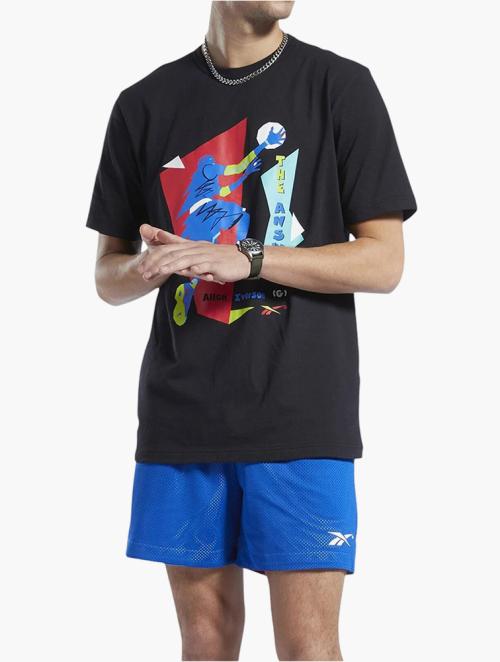 Reebok Black Iverson Layup Short Sleeve T-Shirt