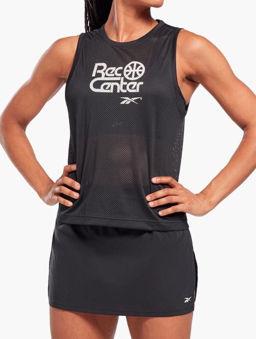 Reebok Black Workout Ready Mesh Jersey Tank Top