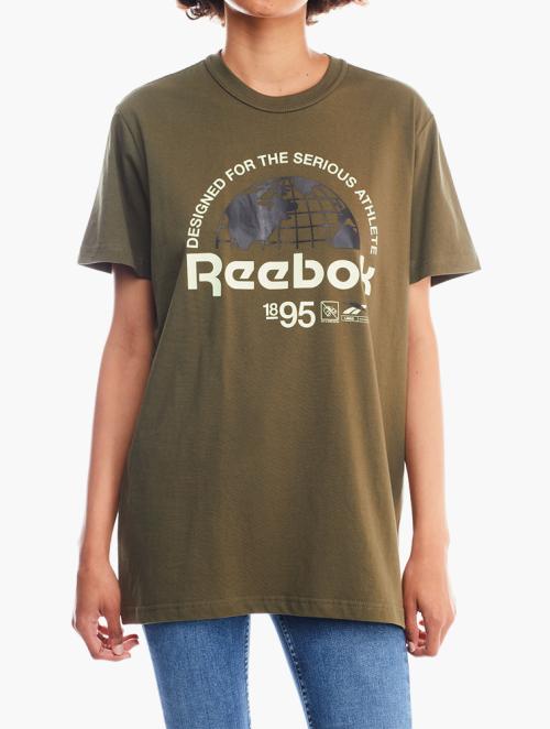 Reebok Brown Graphic Print T-Shirt