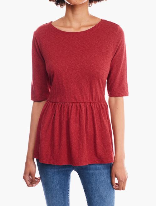 RFO Red Peplum Top 