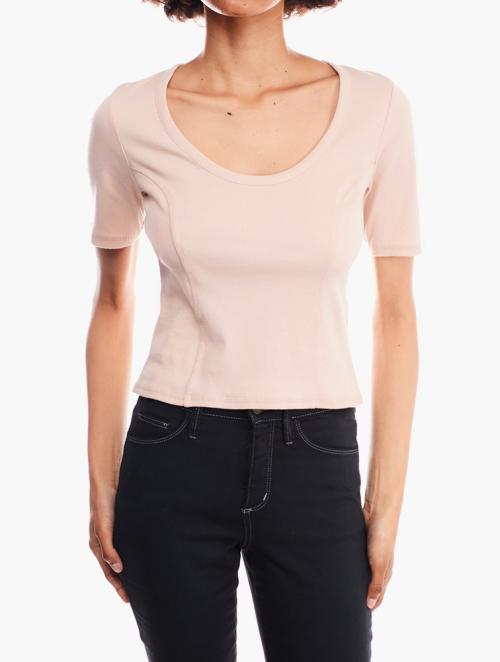 RFO  Nude Seaming Ribb Tee