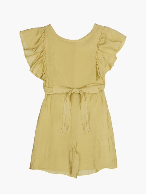 RFO Girls Stone Frill Sleeve Short Jumpsuit