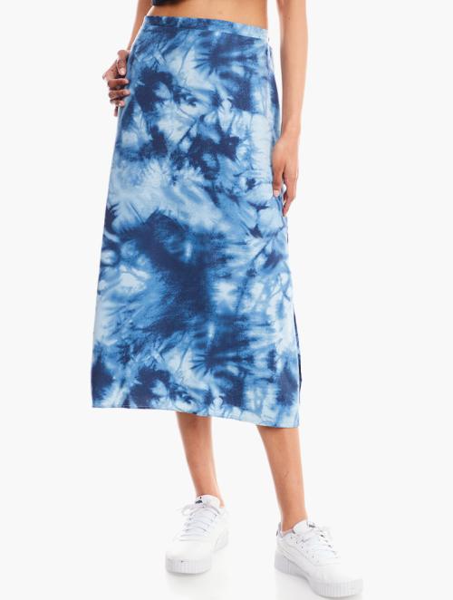 RFO Blue Tie Dye Midi Skirt