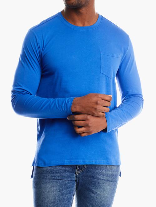 RFO   Blue Long Sleeve Pkt Tee