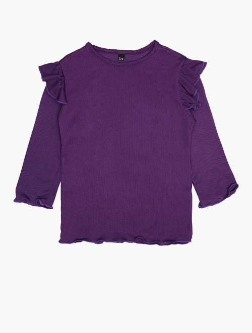 RFO Girls Purple Frill Top 