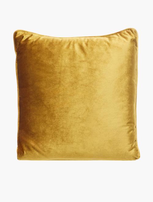 RFO Ochre Lifestyle Square Velvet Throw-Pillow