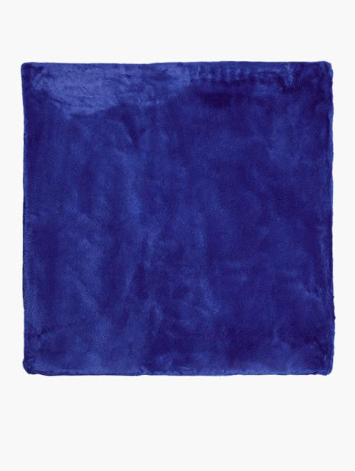 RFO Fur Scatter Cushion- Cobalt-Mha