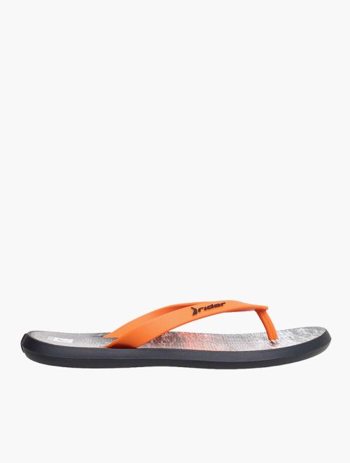 Rider Kids Black & Orange Rider 1 Play Flip Flops 