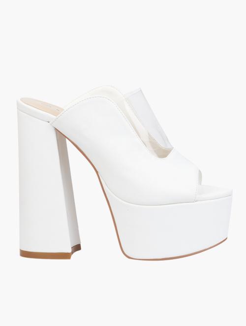 Rock & Co White Antidote 1 Platform Block Heels