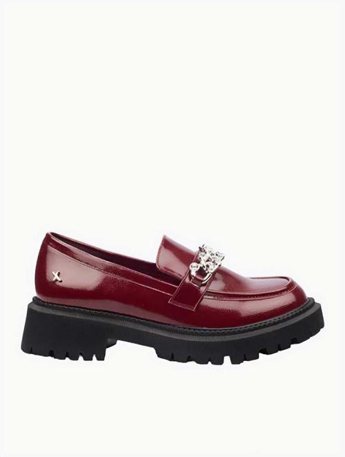 Rock & Co Wine CHAINZ 1 Faux Patent Loafers 