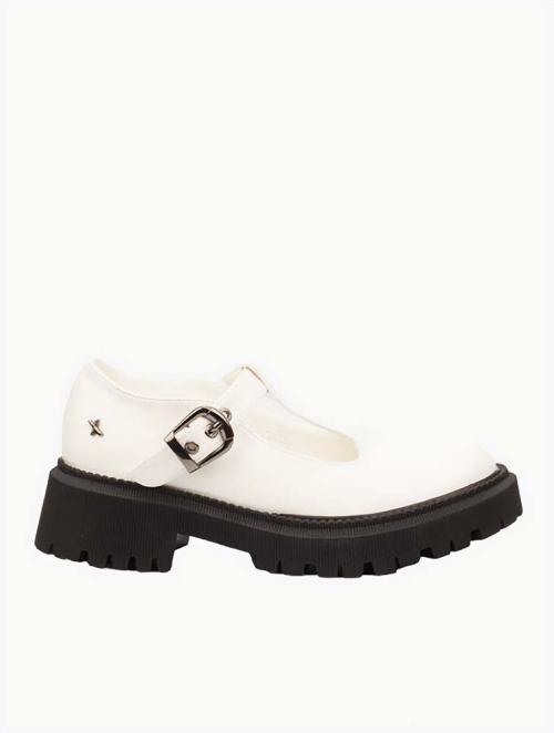 Rock & Co White CHAINZ 7 Faux Leather Loafers