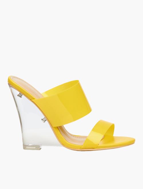 Rock & Co Yellow Opium 1 Faux Patent Sandals