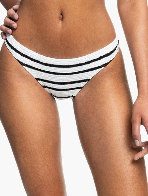 Roxy Bright White Marina Stripes The Break Of Dawn Moderate Bikini Bottoms