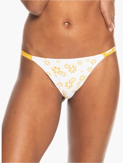 Roxy Yolk Yellow Flower Lover Reversible Cheeky Bikini Bottoms