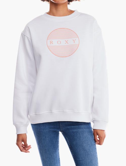 Roxy White Long Sleeve Crew Neck