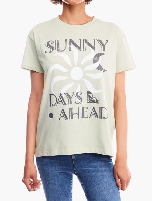 Roxy Green Graphic Print T-Shirt