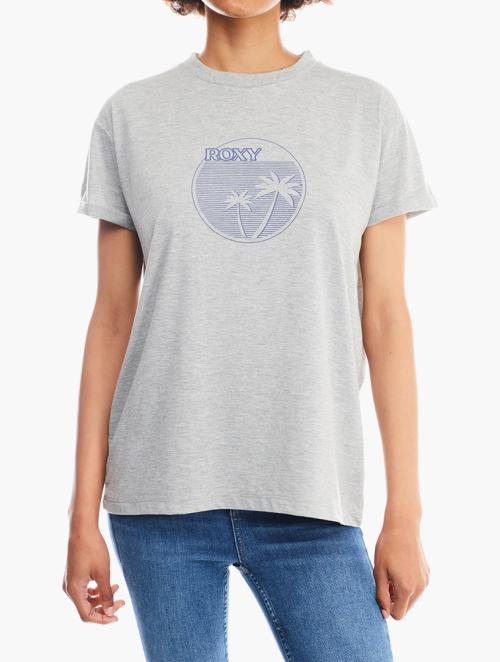 Roxy Grey Graphic Print T-Shirt