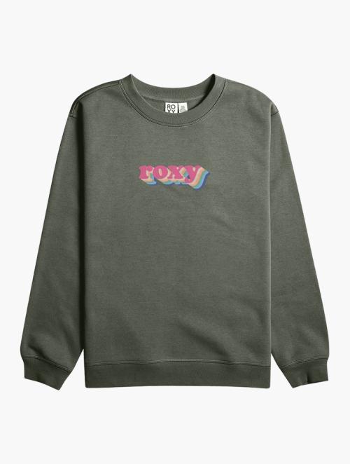 Roxy Green Long Sleeve Crew Neck