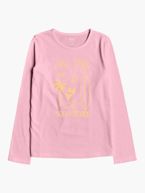 Roxy Pink Long Sleeve Crew Neck